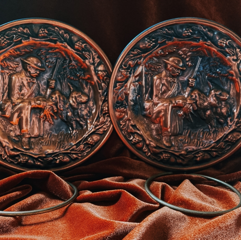 Copper style decorative plates